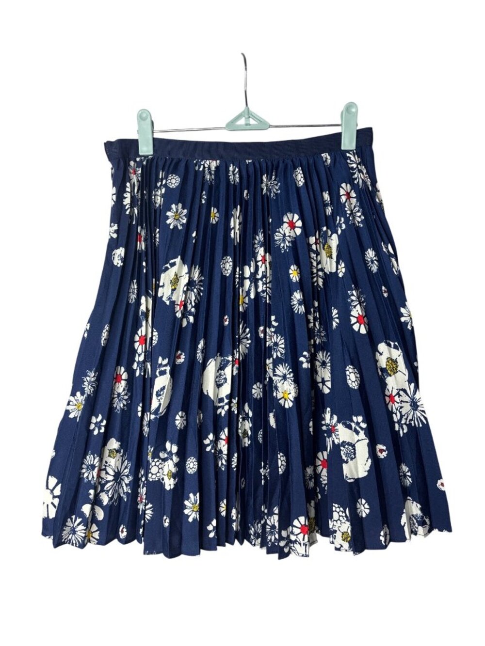 Jason Wu For Target Pleated A-Line Skirt 6 Knee Length Floral Navy Multicolor - Picture 2 of 4
